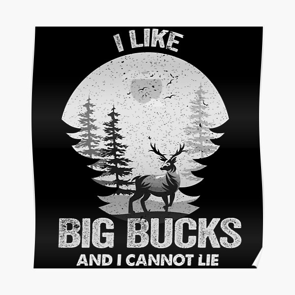 Deer Rifle Hunting I Like Big Bucks Poster For Sale By