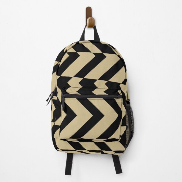 Item preview, Black and Brown Chevron Horizontal Stripe Pattern Pairs Dulux 2022 Popular Colour Golden Cookie designed and sold by ColorOfTheYears.