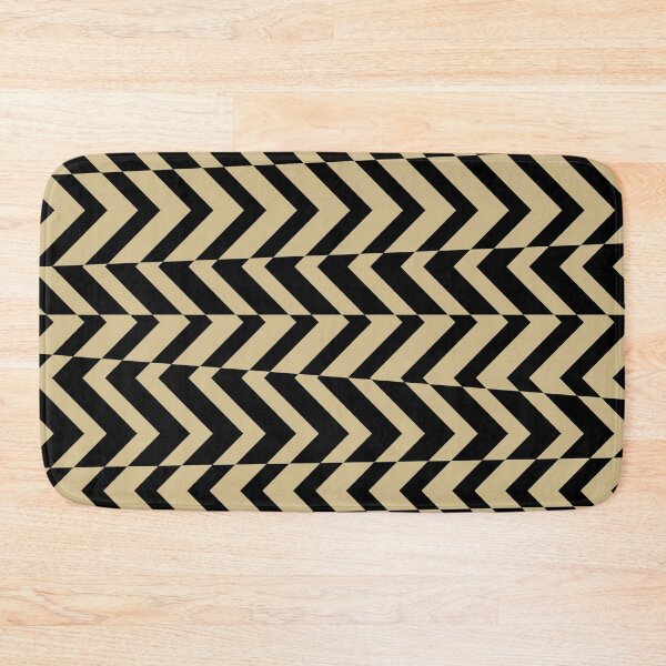Item preview, Black and Brown Chevron Horizontal Stripe Pattern Pairs Dulux 2022 Popular Colour Golden Cookie designed and sold by ColorOfTheYears.