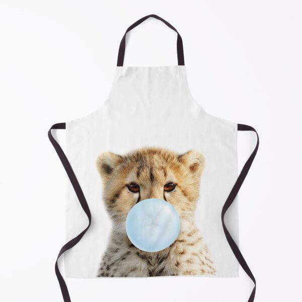 Item preview, Baby Cheetah Blowing Blue Bubble Gum, Baby Boy, Kids, Nursery, Baby Animals Art Print by Synplus designed and sold by synplus.