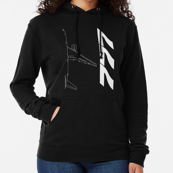 Boeing 777 Top View Lightweight Hoodie