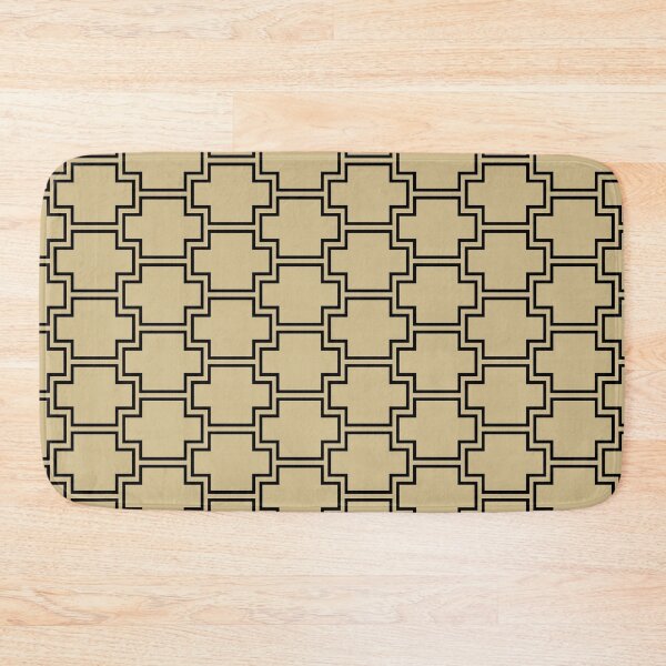 Item preview, Black and Golden Brown Tessellation Line Pattern 2 Pairs Dulux 2022 Popular Colour Golden Cookie designed and sold by ColorOfTheYears.
