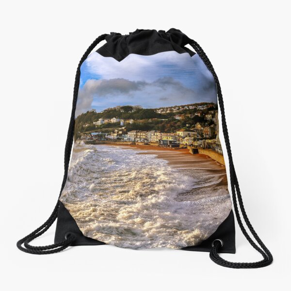 Ventnor Beach Surf Drawstring Bag