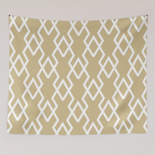 Item preview, Golden Brown and White Tessellation Line Pattern 19 Pairs Dulux 2022 Popular Colour Golden Cookie designed and sold by ColorOfTheYears.