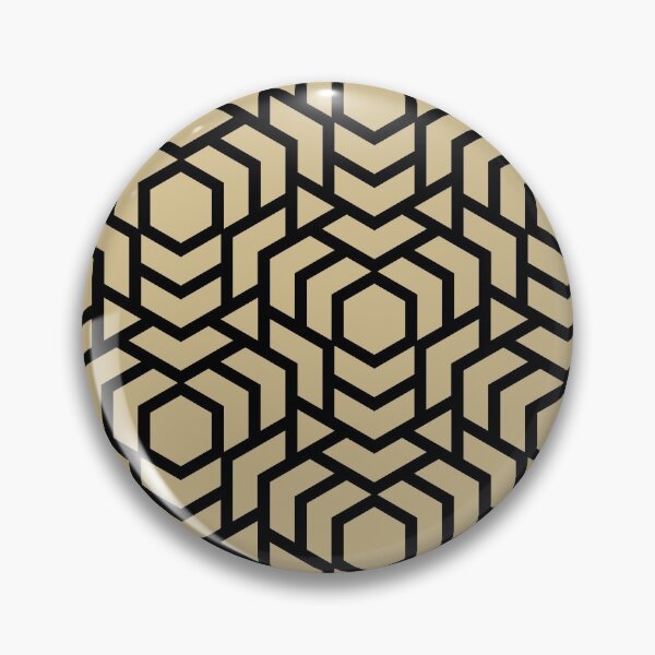 Artikelvorschau, Black and Golden Brown Tessellation Line Pattern 38 Pairs Dulux 2022 Popular Colour Golden Cookie entworfen und verkauft von ColorOfTheYears.