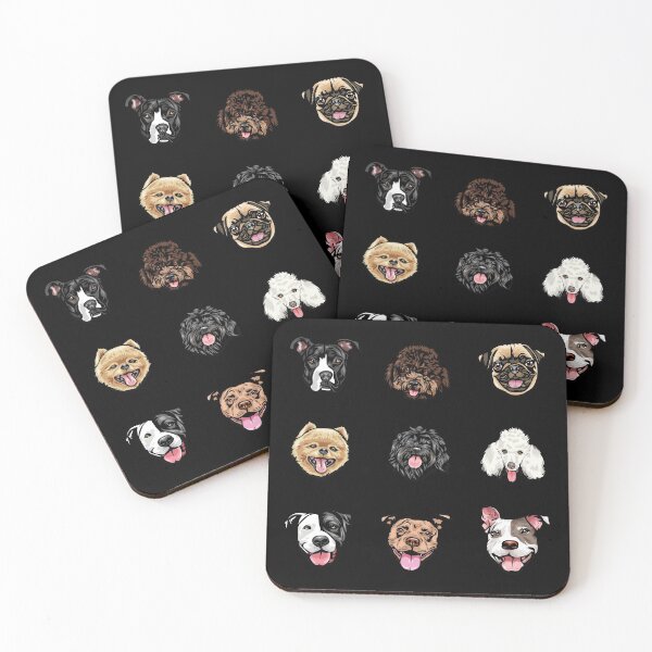 Item preview, Artistic dog face designs sticker pack designed and sold by SamRVstore.
