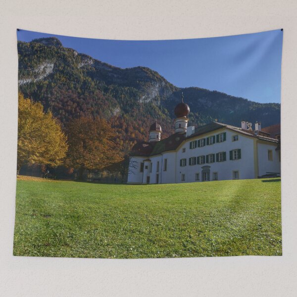 Item preview, Autumn St Bartholomew's Church Am Königsee designed and sold by rawshutterbug.