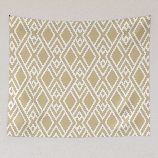 Item preview, Golden Brown and White Tessellation Line Pattern 39 Pairs Dulux 2022 Popular Colour Golden Cookie designed and sold by ColorOfTheYears.