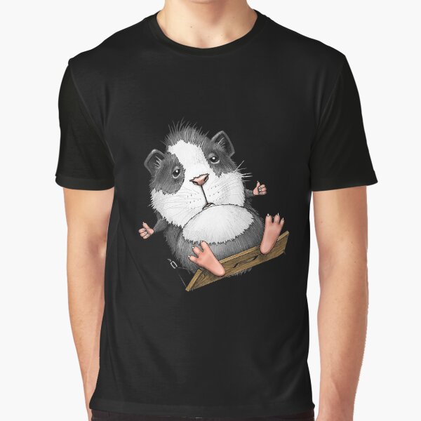 Cute Guinea Pig On A Swing Fan Gift Graphic T-Shirt