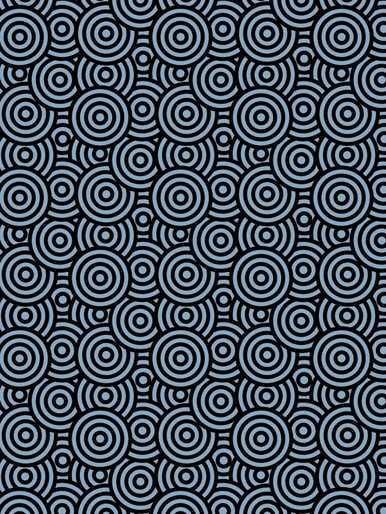 Aperçu 4 sur 4. Coque iPhone avec l'œuvre Black and Blue Funky Retro Rings Pattern 3 Pairs Dulux 2022 Popular Colour Sky View créée et vendue par ColorOfTheYears.