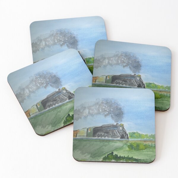 Item preview, Steam Train Watercolor designed and sold by TripleMoonCrafts.