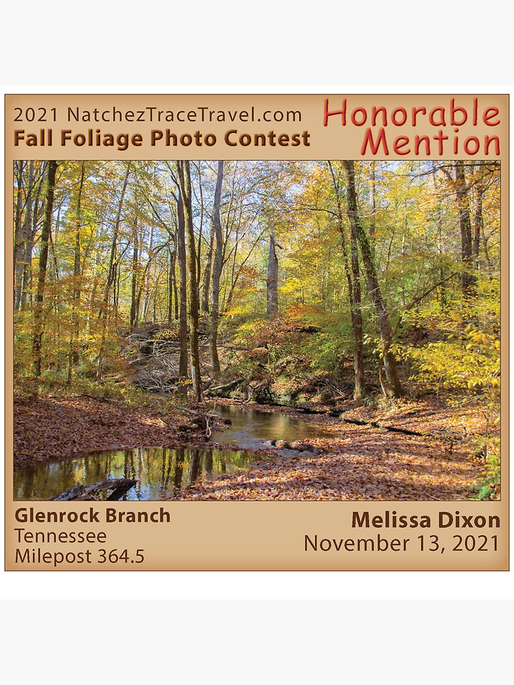 "Honorable Mention 2021 Fall Foliage Photo Contest Glenrock Branch" Sticker for Sale by