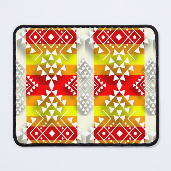 Item preview, Double White Fire Geometric Native Print designed and sold by JMWCD.