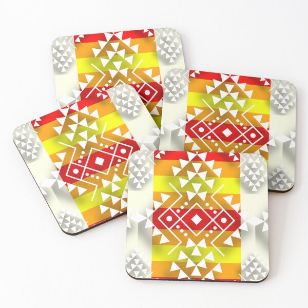 Item preview, Double White Fire Geometric Native Print designed and sold by JMWCD.