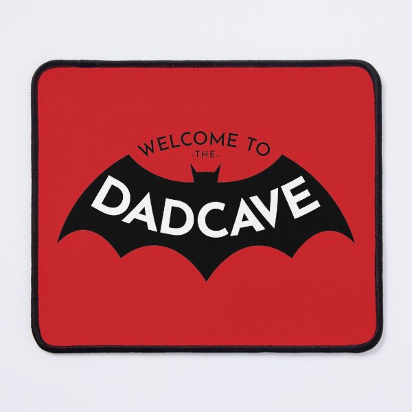 Item preview, Welcome to the Dad Cave black on red designed and sold by OddPop.