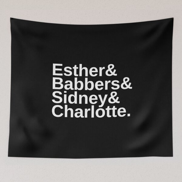 Item preview, Jane Austen Sanditon Character List - Esther & Babbers & Sidney & Charlotte - Literary Typography designed and sold by kierkegaard.