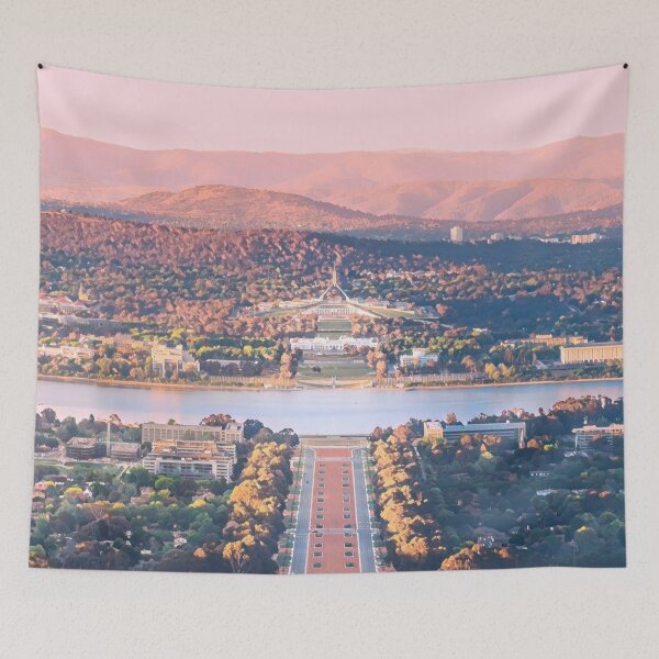 Artikelvorschau, Skyline von Canberra Australien entworfen und verkauft von Sofia-Draws.
