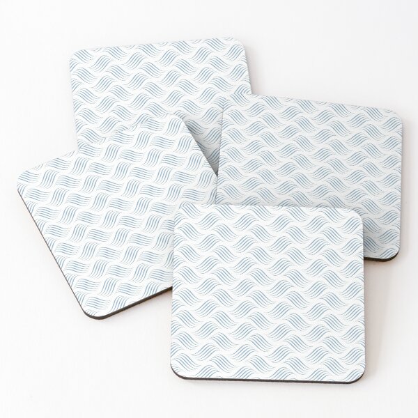 Item preview, Blue and White Wavy Tessellation Line Pattern Pairs Dulux 2022 Popular Colour Sky View designed and sold by ColorOfTheYears.