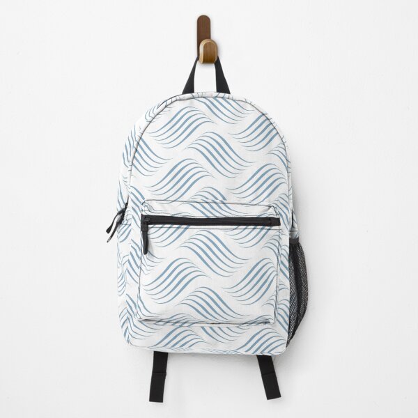 Item preview, Blue and White Wavy Tessellation Line Pattern Pairs Dulux 2022 Popular Colour Sky View designed and sold by ColorOfTheYears.