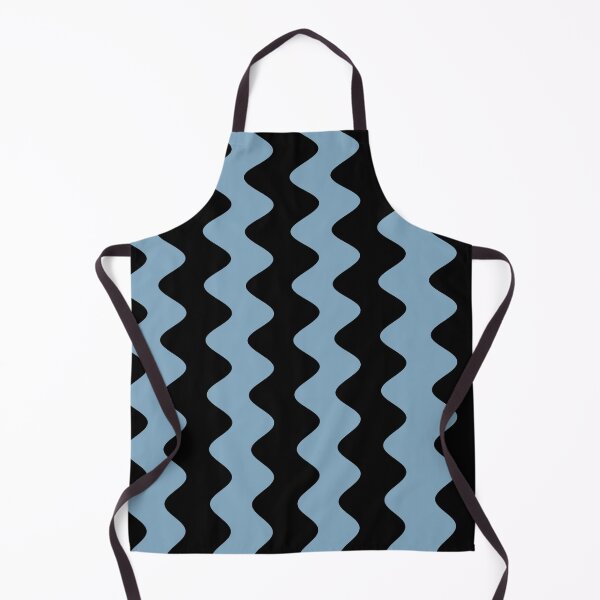 Item preview, Black and Blue Wavy Vertical Rippled Stripe Pattern Pairs Dulux 2022 Popular Colour Sky View designed and sold by ColorOfTheYears.