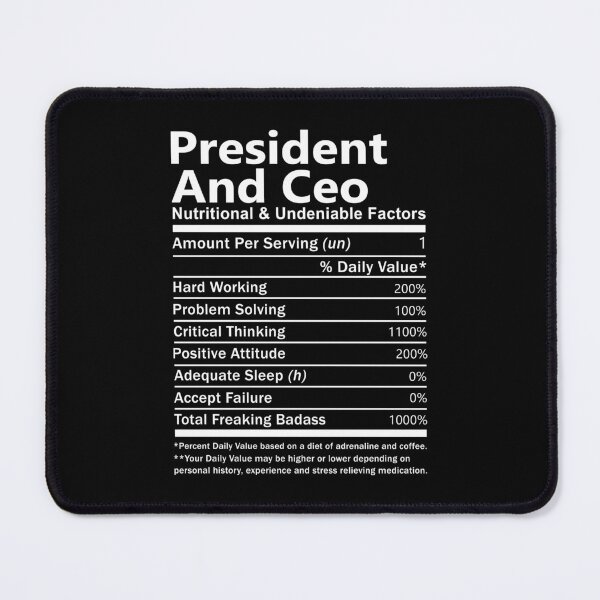 Item preview, President And Ceo T Shirt - Nutritional and Undeniable Factors Gift Item Tee designed and sold by oslandefren.