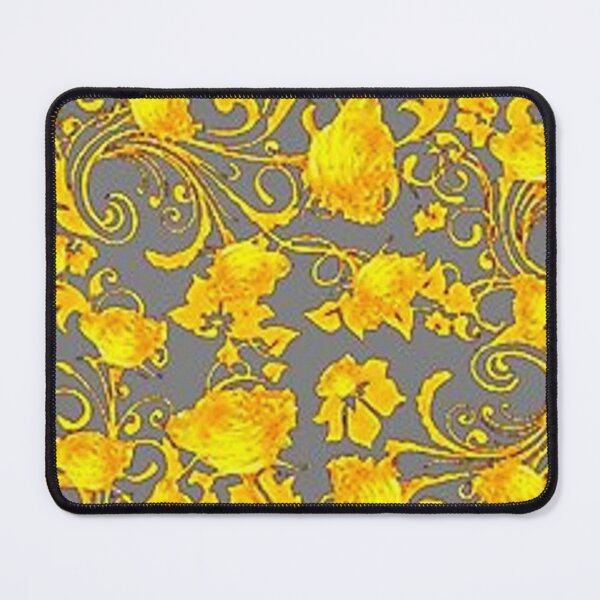 Item preview, GOLD ROSE GARDEN GREY FLORAL ABSTRACT ART designed and sold by sharlesart.