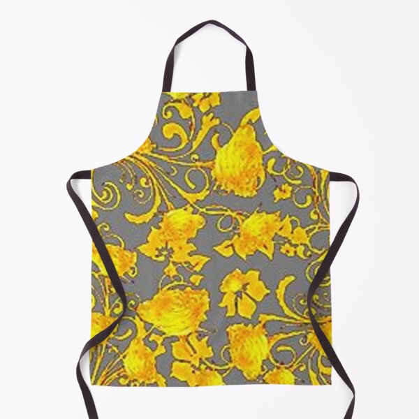 Item preview, GOLD ROSE GARDEN GREY FLORAL ABSTRACT ART designed and sold by sharlesart.