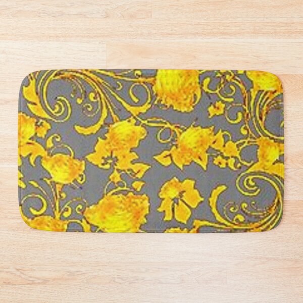 Item preview, GOLD ROSE GARDEN GREY FLORAL ABSTRACT ART designed and sold by sharlesart.