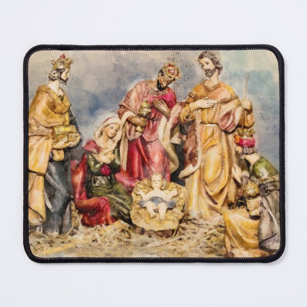 Item preview, Merry Christmas greeting card, Holy Night, Christmas Crib Figures designed and sold by maria0505.