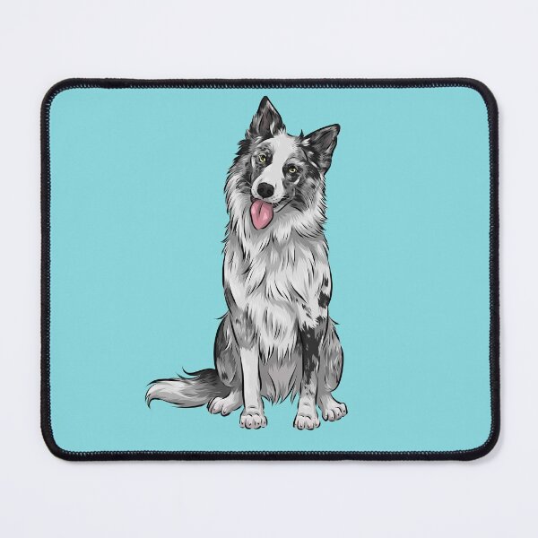 Item preview, Cute Blue Merle Border Collie Dog designed and sold by shirinsart.