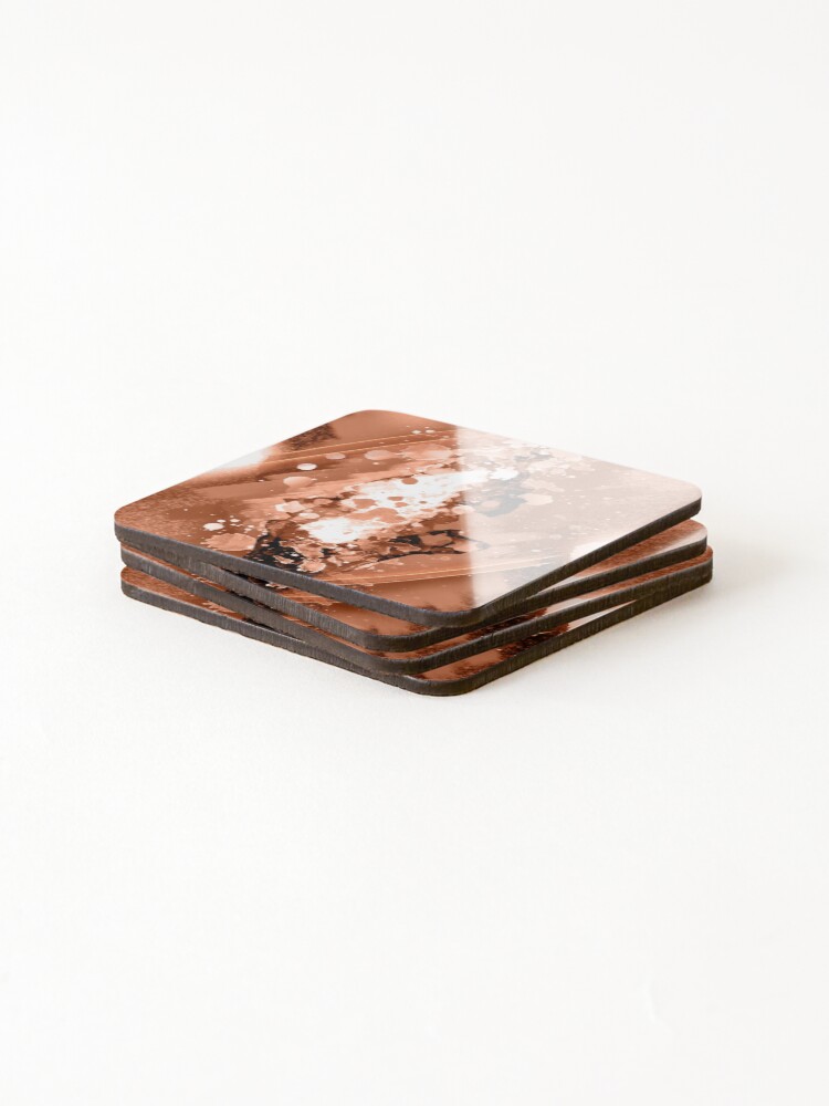 Thumbnail 4 of 5, Coasters (Set of 4), Caramel Rift Abstract designed and sold by LizzyKavanagh.
