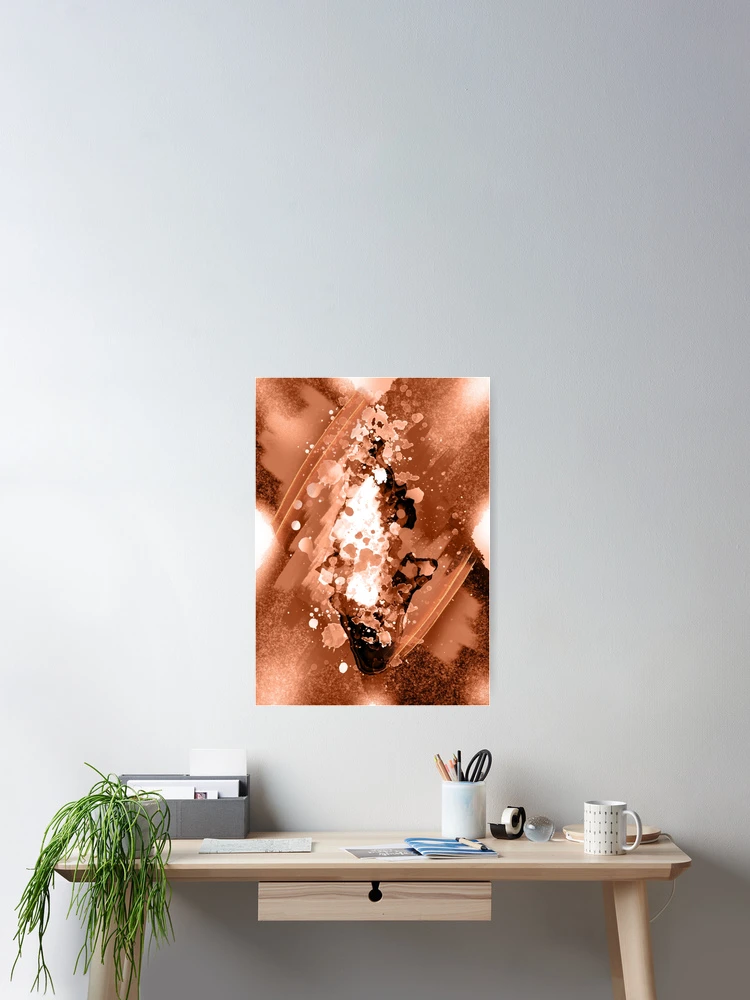 Thumbnail 2 of 3, Poster, Caramel Rift Abstract designed and sold by Lizzy Kavanagh.