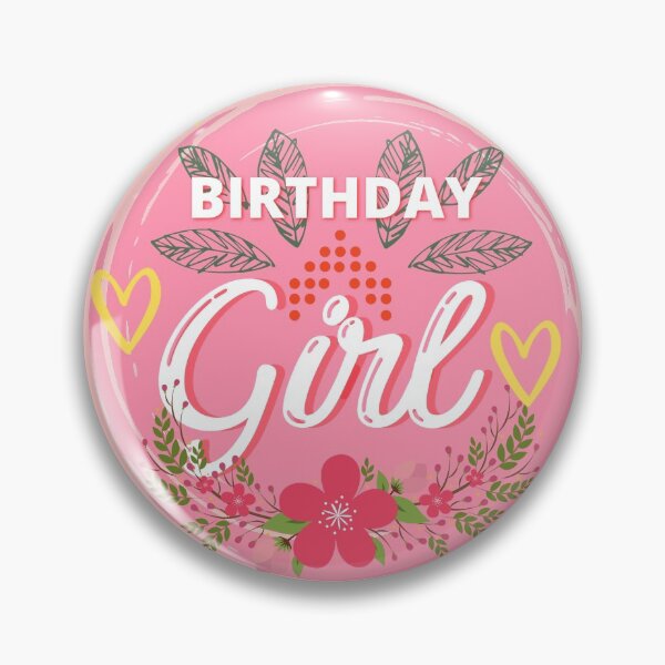 Item preview, BIRTHDAY GIRL pinky flourish giftcard designed and sold by SpiralStairShop.