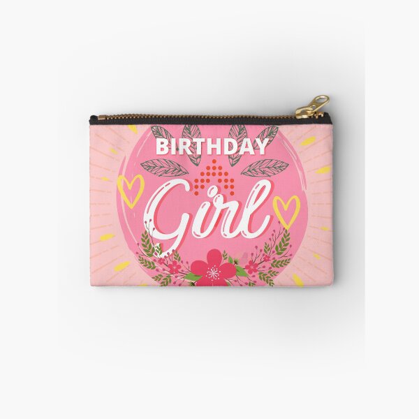Item preview, BIRTHDAY GIRL pinky flourish giftcard designed and sold by SpiralStairShop.