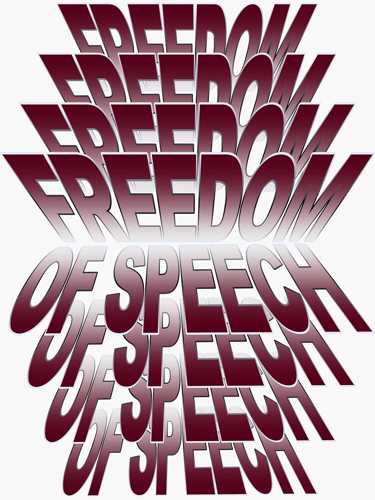 Thumbnail 3 of 3, Sticker, Freedom Of Speech 3 designed and sold by VkScript.