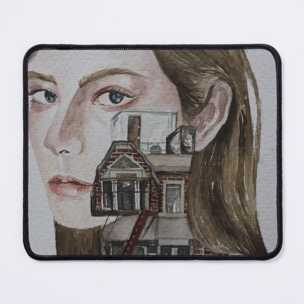 Item preview, Woman watercolor painting building herself designed and sold by Darlingstf.