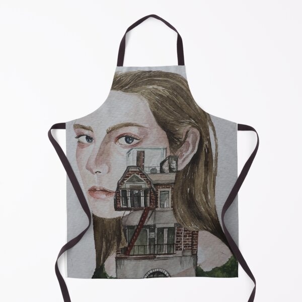 Item preview, Woman watercolor painting building herself designed and sold by Darlingstf.