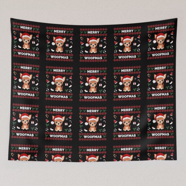 Item preview, Merry Woofmas Chihuahua Christmas Holiday - Chihuahua Funny Holiday Christmas - Chihuahua Funny Holiday Christmas Celebration designed and sold by ExploreTheStore.