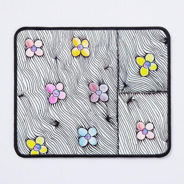 Item preview, Flower pattern - hand drawn inked pens & watercolors pattern - giftcard duvet, covers, comforters, prints canvas and blankets duvet designed and sold by SpiralStairShop.
