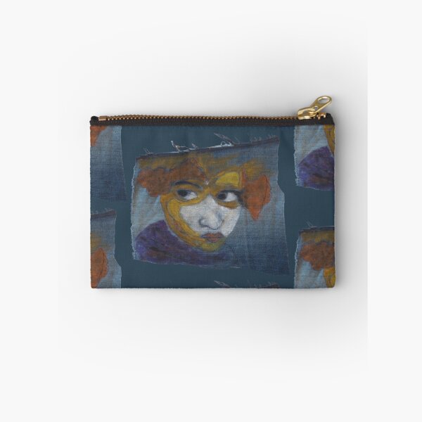 Item preview, offendet girl, pretty face, red hair, little child, jeans, scary face designed and sold by NessArtByEwa.