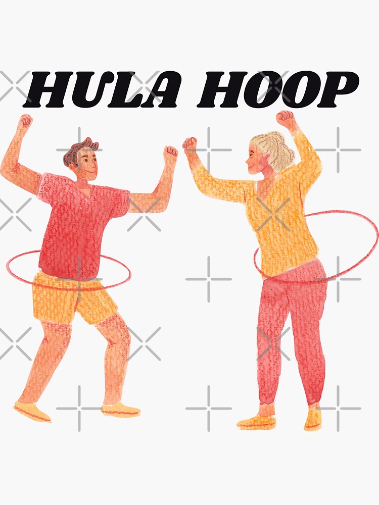 Thumbnail 3 of 3, Sticker, HULA HOOP DANCING GIRL AND BOY designed and sold by Fatamimosh.