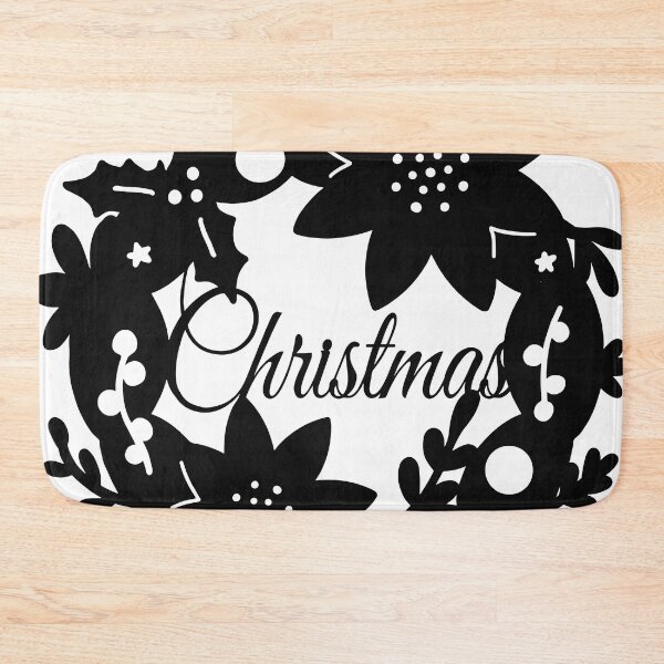 Item preview, Black and White Christmas Wreath designed and sold by daisyandlime.