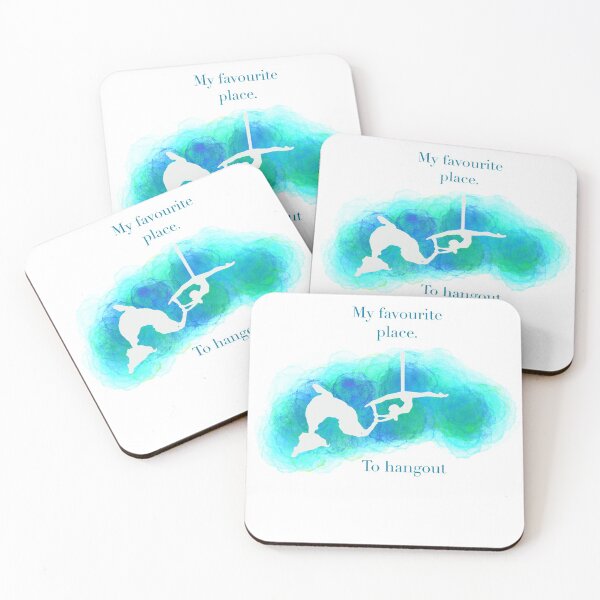 Item preview, Aerial silks slogan, my favourite place to hang silhouette  designed and sold by DaretoDream.