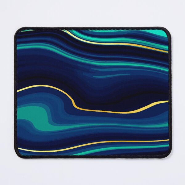 Item preview, Abstract duotone black and turquoise liquid marble texture  designed and sold by TheSkullArmy.