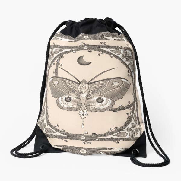 Moon Phase - Motherhood - Fairy Mom - Boho Baby Drawstring Bag