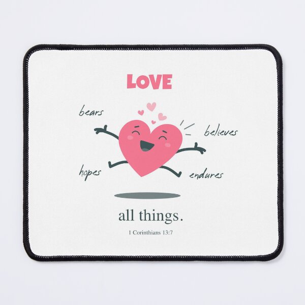 Item preview, Love Bears, Believes, Hopes, Endures All Things. - I Corinthians 13:7 designed and sold by TatteredFaith.