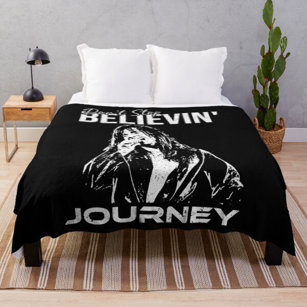 Steve Perry of Journey The Band Don't Stop Believin' Design 5 (with grunge/distressed texture) Throw Blanket