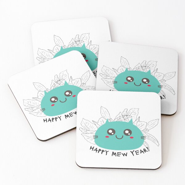 Item preview, Happy Mew Year - Cute Green Cat designed and sold by Avani01.