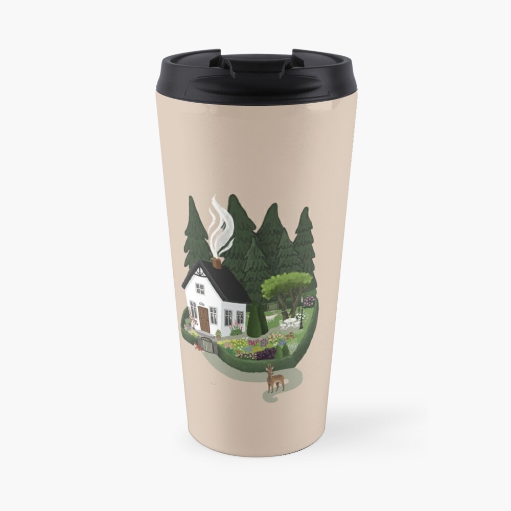 Forest Cottage Travel Coffee Mug