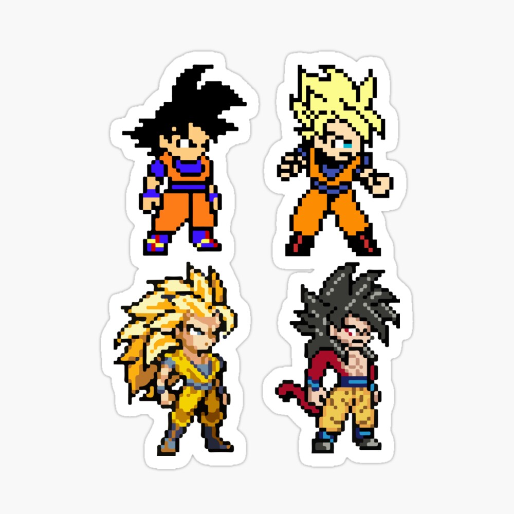 Goku 8bit t-shirt pixel art 